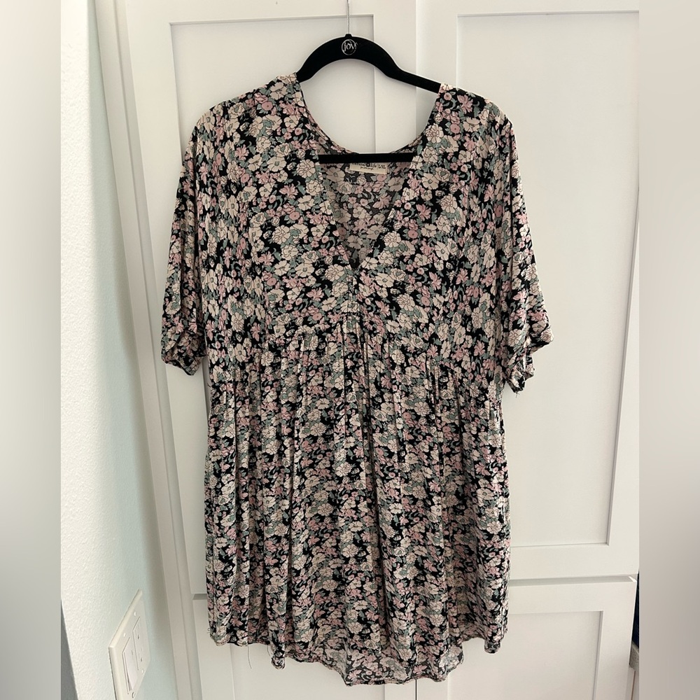 NATURAL LIFE Pink and Black Floral dress